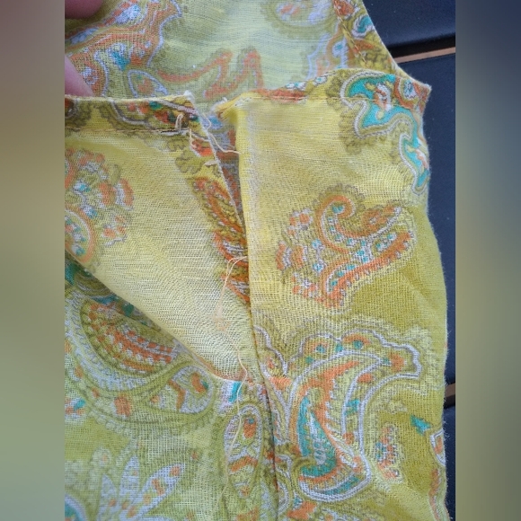 Vintage Sleeveless Blouse, Size Medium, Paisley, Double Breasted, Pearl … - Picture 10 of 11